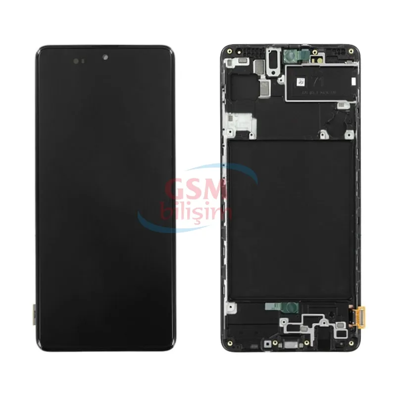Samsung A71 Lcd Ekran Siyah (Çıtalı)(Oled)