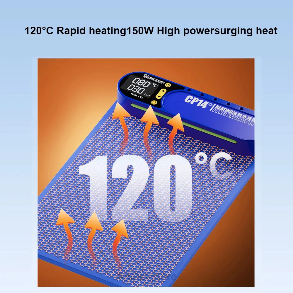 MECHANIC CP14+ 14 İnç LED Toz Tespit Işıklı LCD Ekran Ayırıcı ve Isıtma Pedi – 150W - Görsel 3