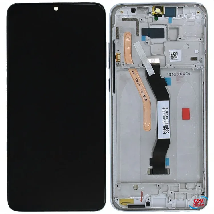Xiaomi Redmi Note 8 Pro Lcd Ekran Beyaz (Çıtalı)(Orijinal)(Revize)