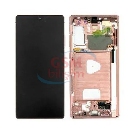 Samsung Note 20 Ultra Lcd Ekran Gold (Çıtalı)(Orijinal)(Servis)
