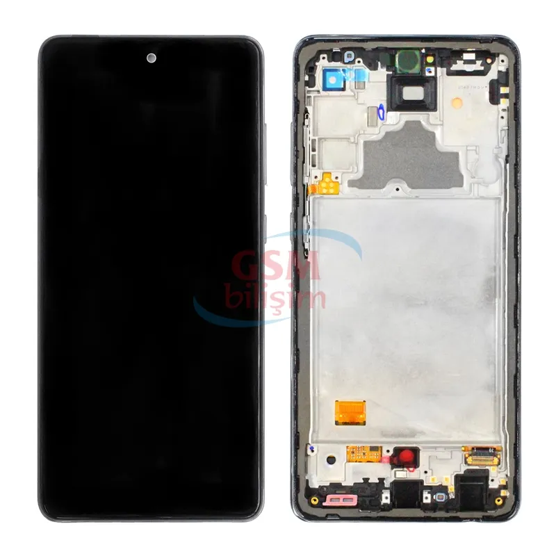 Samsung A72 Lcd Ekran Siyah (Çıtalı)(Orijinal)(Servis)