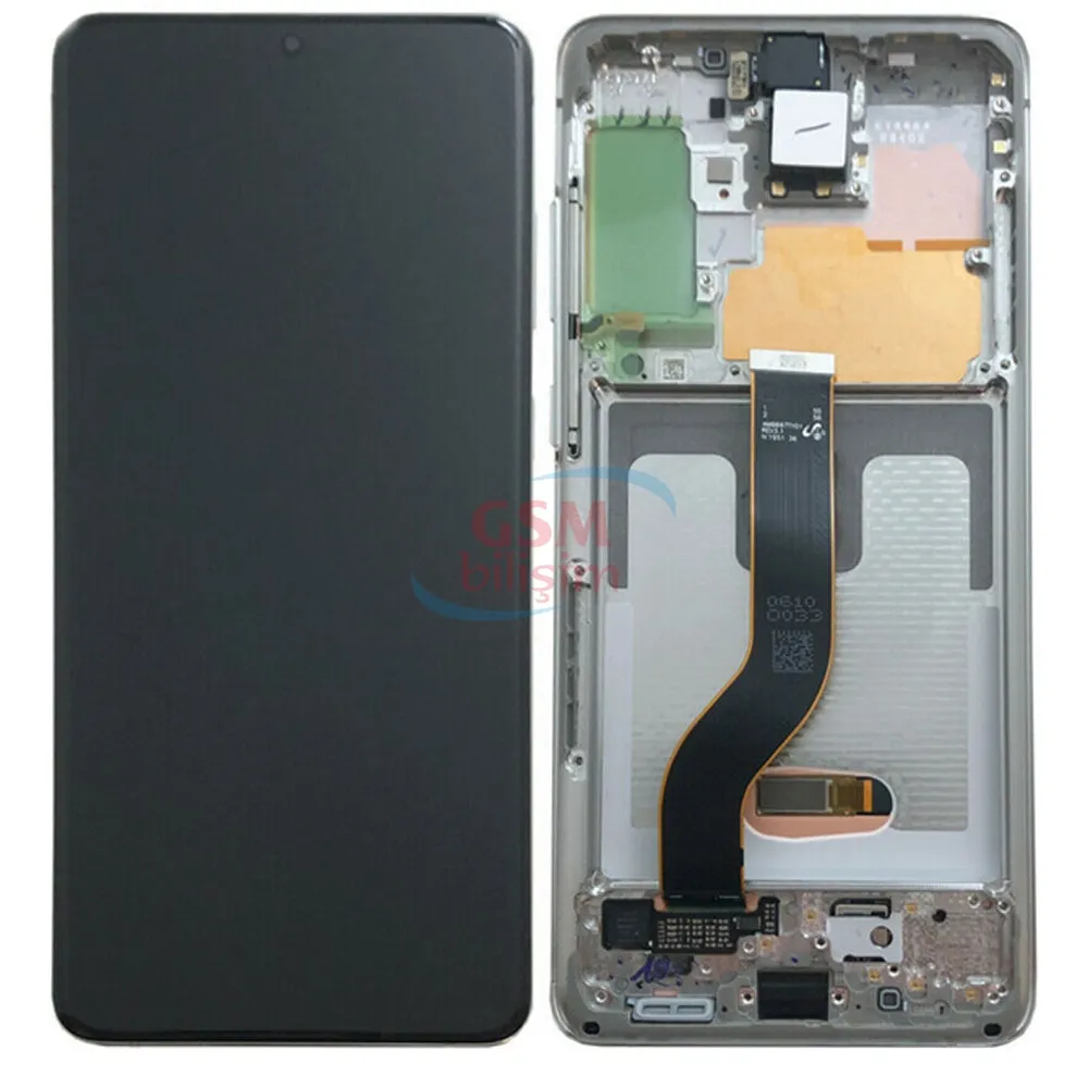 Samsung S20 Ultra Lcd Ekran Silver (Çıtalı)(Orijinal)(Servis)