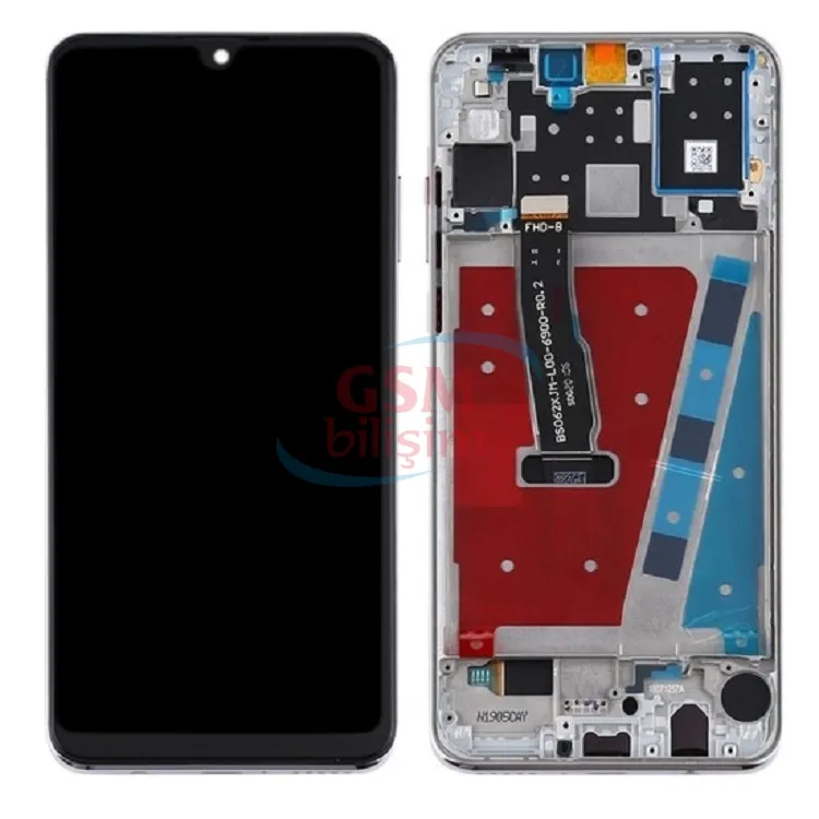 Huawei P40 Lite Lcd Ekran Silver (Çıtalı)(Orijinal)(Servis)