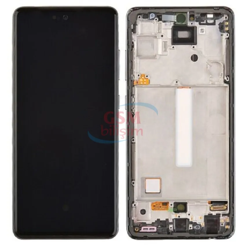 Samsung A52 Lcd Ekran Siyah (Çıtalı)(Orijinal)(Servis)