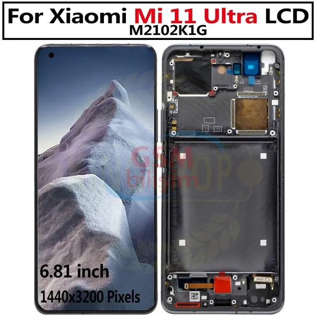Xiaomi Mi 11 Ultra Lcd Ekran Beyaz (Orijinal)(Çıtalı)
