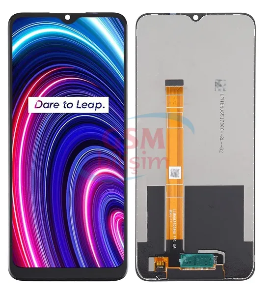Realme C21Y / C25Y Lcd Ekran Siyah (Çıtalı)(Orijinal)