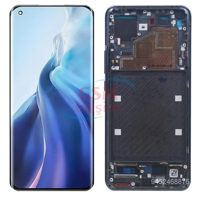 Xiaomi Mi 11 Lcd Ekran Siyah (Çıtalı)(Orijinal)