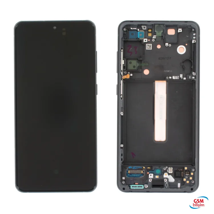 Samsung S21 FE Lcd Ekran Siyah (Çıtalı)(Orijinal)(Servis)