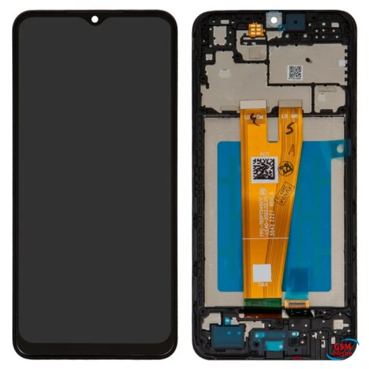 Samsung A04 Lcd Ekran Siyah (Çıtalı)(Orijinal)(Servis)