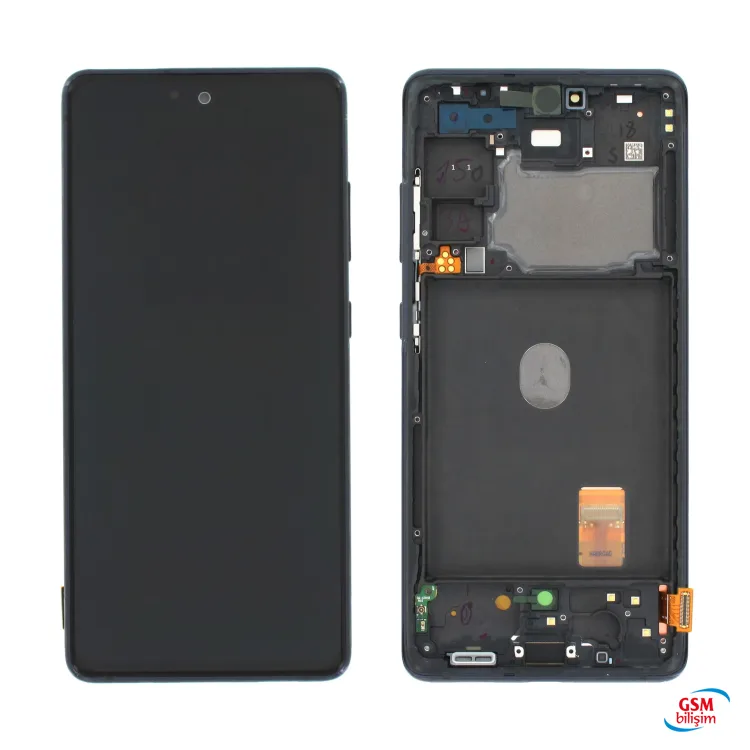 Samsung S20 FE Lcd Ekran Siyah (Çıtalı)(Orijinal)(Servis)