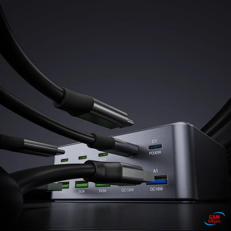 HW-33 Şarj istasyonu Şarj Type-C PD Port (100W) - Görsel 2