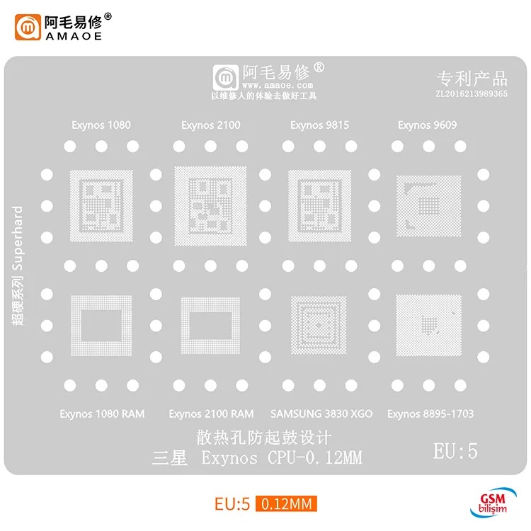 Amaoe Entegre Lehimleme Kalıbı No: EU-5 (Samsung Exynos Cpu)