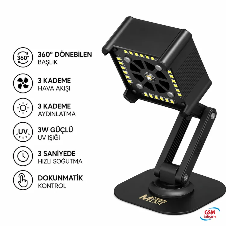 Maant Fanlı Ledli Standlı UV Lamba M066