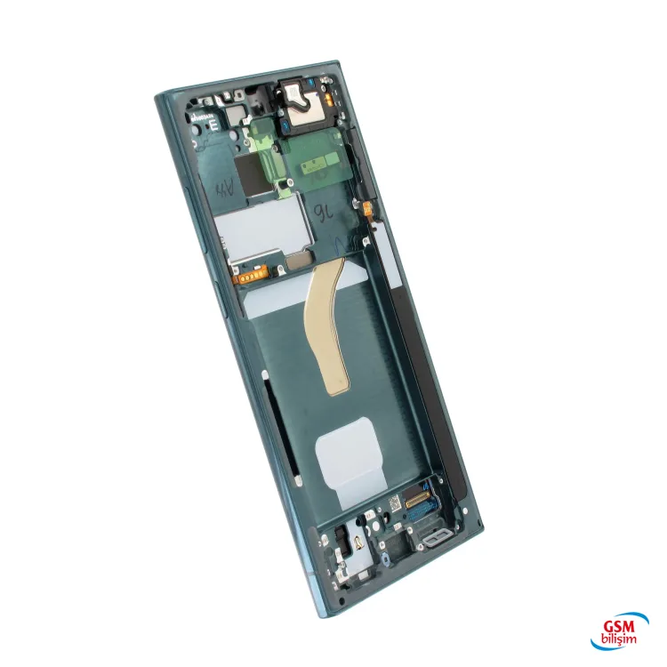 Samsung S22 Ultra Lcd Ekran Yeşil (Orijinal)(Çıtalı)(Revize)