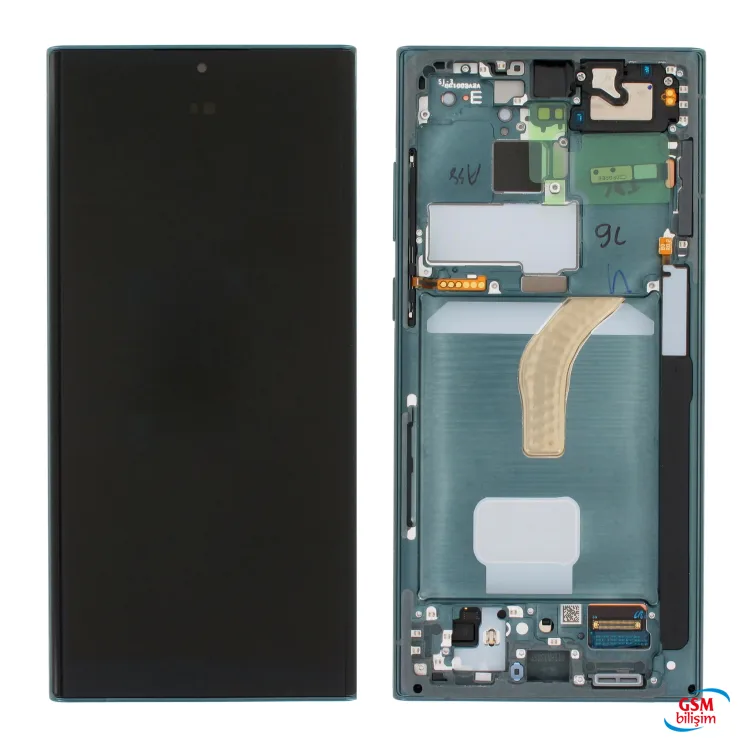 Samsung S22 Ultra Lcd Ekran Yeşil (Orijinal)(Çıtalı)(Revize) - Görsel 2